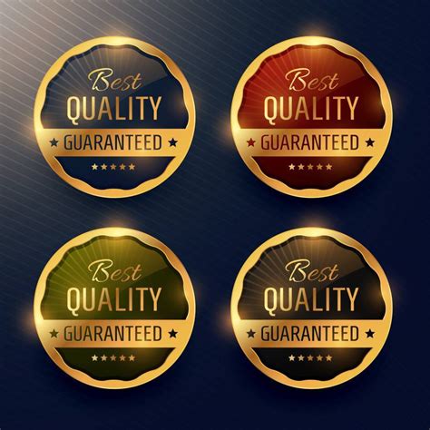 最好的质量保证优质黄金标签和徽章矢量des - NicePSD 优质设计素材下载站