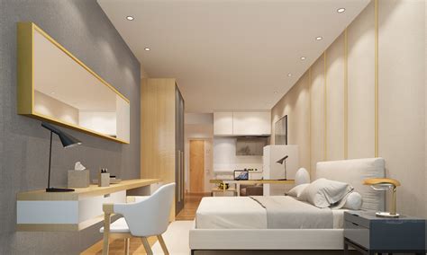 新中式单身公寓--CR渲染 - 效果图交流区-建E室内设计网