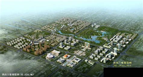 MAX：中联程泰宁上海分公司王工武威市西区城市设计第五轮2城市规划三维模型 规划建筑三维模型 典尚三3dmax模型 办公建筑3dmax模型