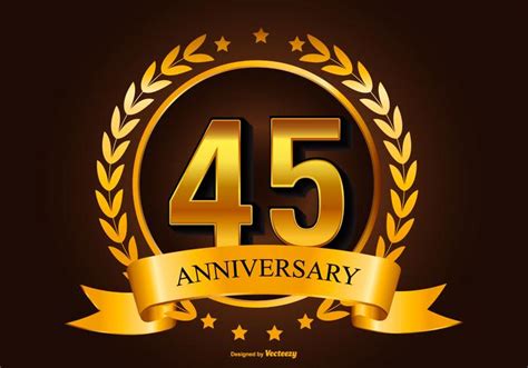 Beautiful 45th Anniversary Illustration - Download Free Vector Art, Stock Graphics & Images