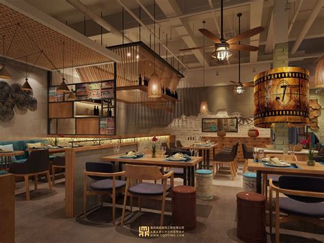西线牛排沙拉西餐厅丨268平西餐厅装修设计-【17年创梦餐饮设计公司】