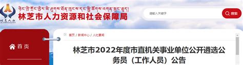 2022年西藏林芝市市直机关事业单位公开遴选公务员(工作人员)公告