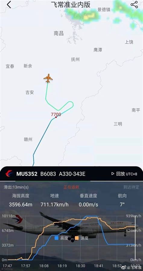 万米高空10分钟内降到3000米 东航一航班挂7700代码备降南昌_四川在线