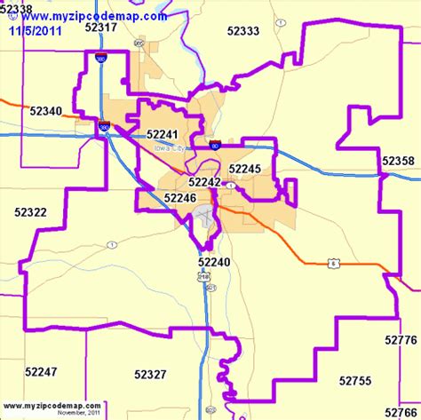 Zip Code Map of 52240 - Demographic profile, Residential, Housing ...