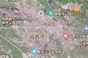 鸡西市地图 - 卫星地图、实景全图 - 八九网