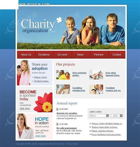 慈善网页模板，公益网站模板免费下载 - 模板王