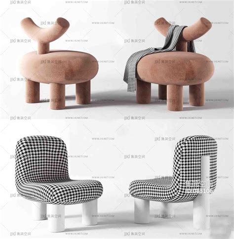 单椅组合__小胖子，儿童单椅，椅子凳子-【集简空间】3d模型_su ...