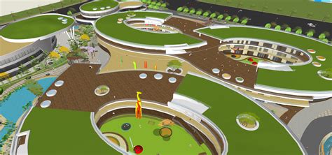 武威清华苑现代风格幼儿园建筑模型-sketchup模型-筑龙渲染表现论坛