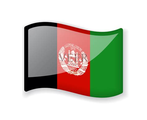 阿富汗国旗-波浪旗明亮光泽的图标。插画图片素材_ID:428115212-Veer图库