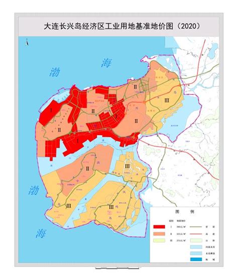 大连长兴岛经济区工业用地基准地价图（2020）-大连长兴岛经济技术开发区