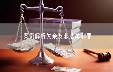 案例解析为亲友非法牟利罪_北京职务犯罪律师网
