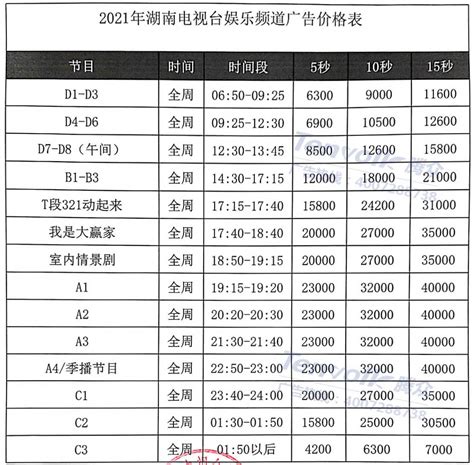 2021湖南娱乐频道广告价格-湖南电视台-上海腾众广告有限公司