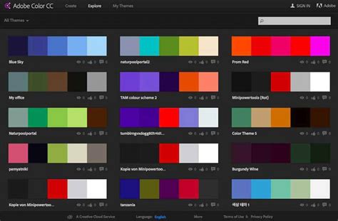 Kuler-Kuler官网:AdobeColor在线配色方案工具-禾坡网