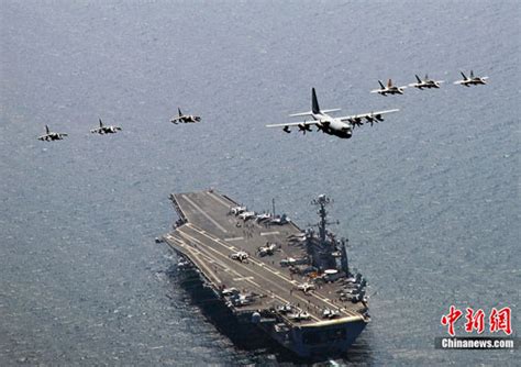 美军在中国周边秀超级舰队 最大规模军演撞期中俄