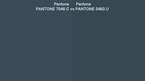 Pantone 7546 C vs PANTONE 5463 U side by side comparison