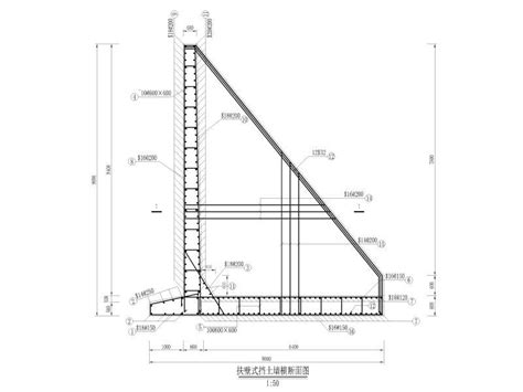 扶壁式挡土墙设计图（4~12米）-混凝土节点详图-筑龙结构设计论坛