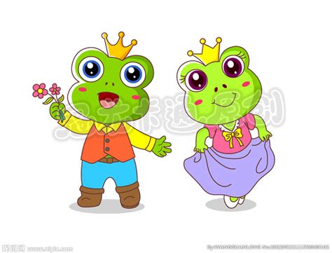 卡通青蛙王子和公主矢量插图设计图__动漫人物_动漫动画_设计图库_昵图网nipic.com
