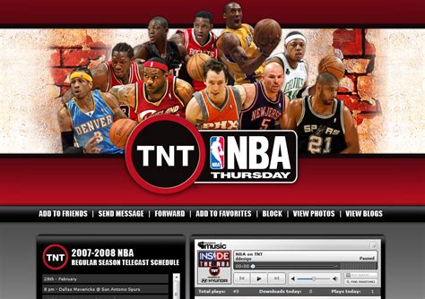 NBA on TNT 2008 Myspace Design | Daddy Design