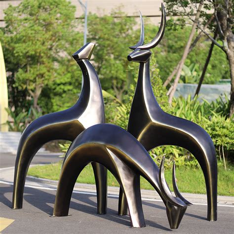 创意艺术动物造型雕塑玻璃钢鹿多切面工艺品 支持来图定制-阿里巴巴