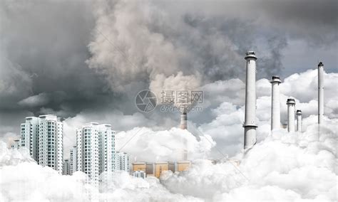 城市环境污染图片素材-正版创意图片400431372-摄图网