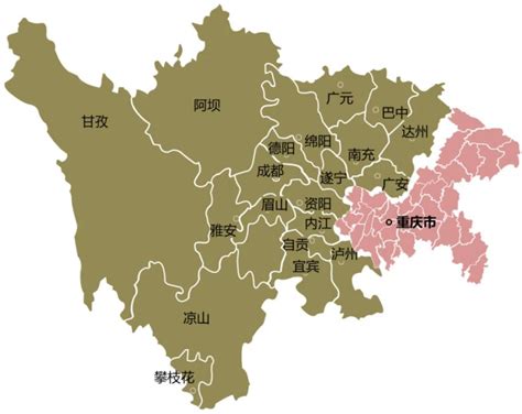 重庆市地图旅游，重庆在四川地图位置