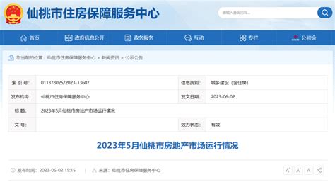 仙桃市2023年5月房地产市场运行情况_仙桃房网