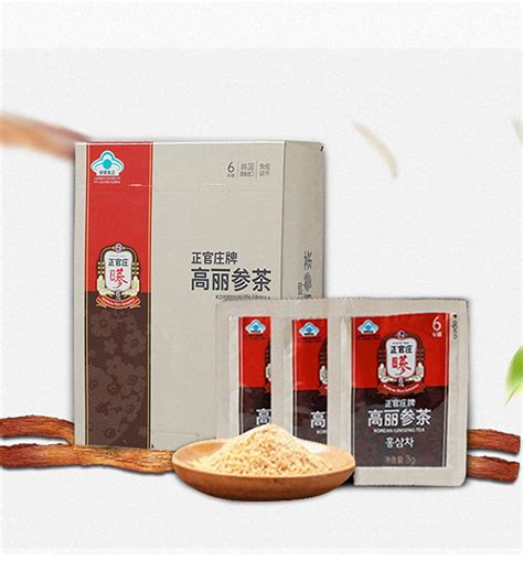 韩国进口鹤标高丽人参茶纸盒独立包装颗粒冲饮茶过节礼养生茶批发-阿里巴巴