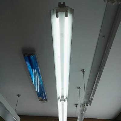 包邮T8 LED日光灯支架36/40W节能灯管单管双管应急电源全套带罩灯 ...