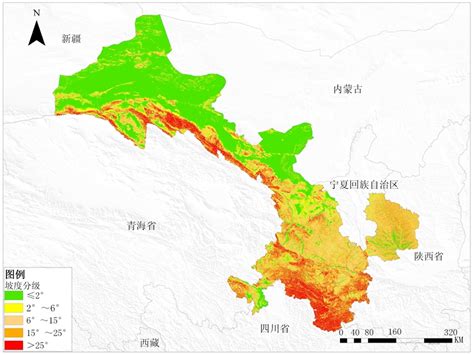 甘肃省坡度分级数据产品-土地资源类数据-地理国情监测云平台