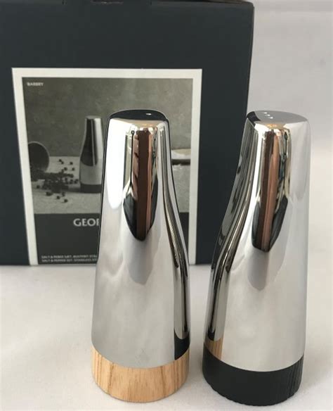 AS IS Sterling Silver Georg Jensen Salt and Pepper Shakers, Mid Century ...
