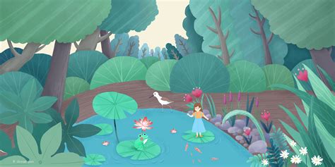 池塘|插画|插画习作|pandream - 原创作品 - 站酷 (ZCOOL)