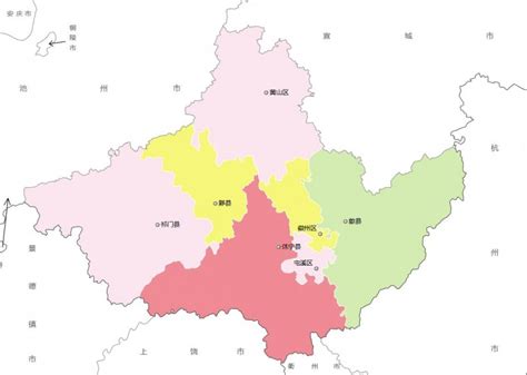 黄山市行政区划地图：黄山市辖下辖3个区、4个县分别是哪些？