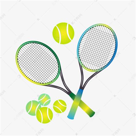 网球公开赛网球网球拍矢量图素材图片免费下载-千库网