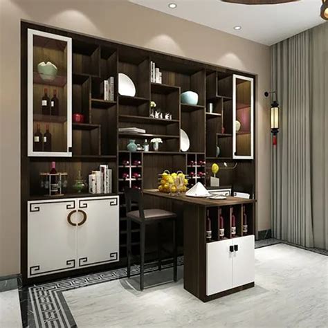 新中式餐厅酒柜,室内设计,模型设计/效果图,设计模板,汇图网www.huitu.com