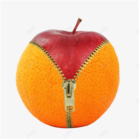 创意水果穿着橙子外衣的红苹果png图片免费下载-素材0SkaeeUVa-新图网