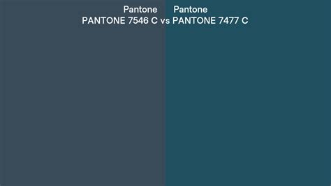 Pantone 7546 C vs PANTONE 7477 C side by side comparison