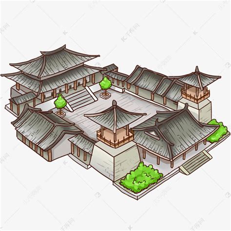 中式院落、古建筑群、江南别墅园林、苏州庭院SU模型 现代仿古SU模型