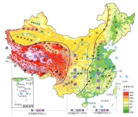中国地形海拔图,中地形,中海拔高度_大山谷图库