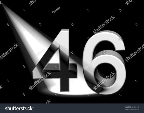 number 46 icon symbol vector isolated on white background Stock Vector ...