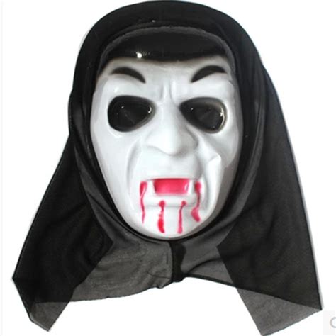 万圣节恐怖面具 派对化妆舞会鬼脸惊声尖叫吸血面具 骷髅鬼面具-阿里巴巴