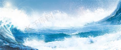 海浪蓝色海洋大浪浪花元素图片素材下载 - 觅知网