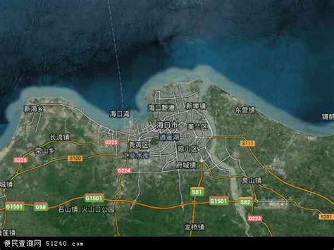 海口市地图 - 海口市卫星地图 - 海口市高清航拍地图 - 便民查询网地图