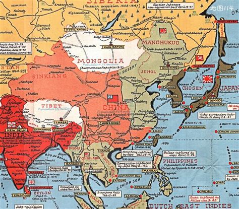 1943年二战全球形势图(加绘)-地图114网