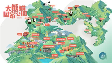 雅安大熊猫国家公园地图_七的七-站酷ZCOOL