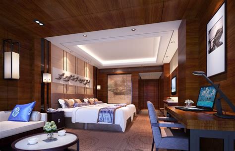 中式酒店设计元素宾馆包间装修效果图_别墅设计图