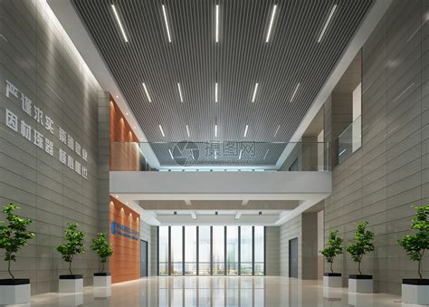 办公楼大厅设计案例效果图(5)_建筑设计欣赏_第七城市