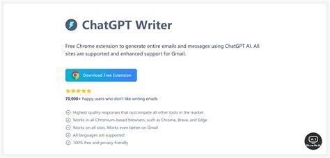 ChatGPT Writer AI | 办公助手 | 邮件助手 | 生产力工具 | 生产力工具与应用大全 | AI | 智能 | 高效 | 自动化