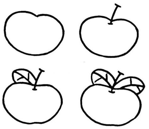 苹果螺简笔画(苹果螺简笔画图片) - 抖兔学习网