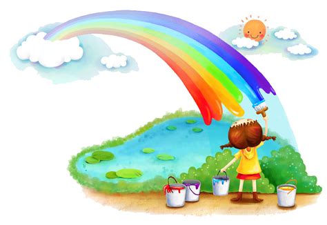 儿童彩绘画彩虹儿童简笔画游戏(彩虹怎么画 简笔画) - 抖兔学习网