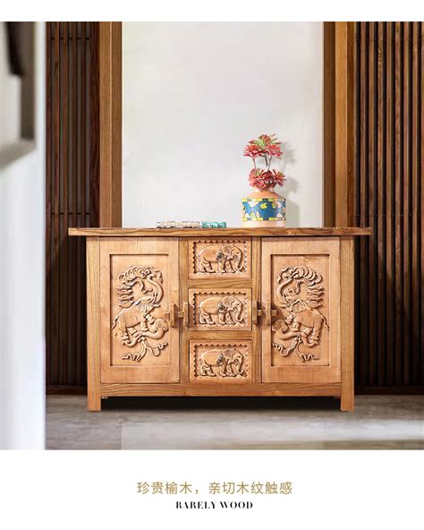 泰愫 东南亚风格家具 餐边柜储物柜厨房碗柜茶水柜-美间设计